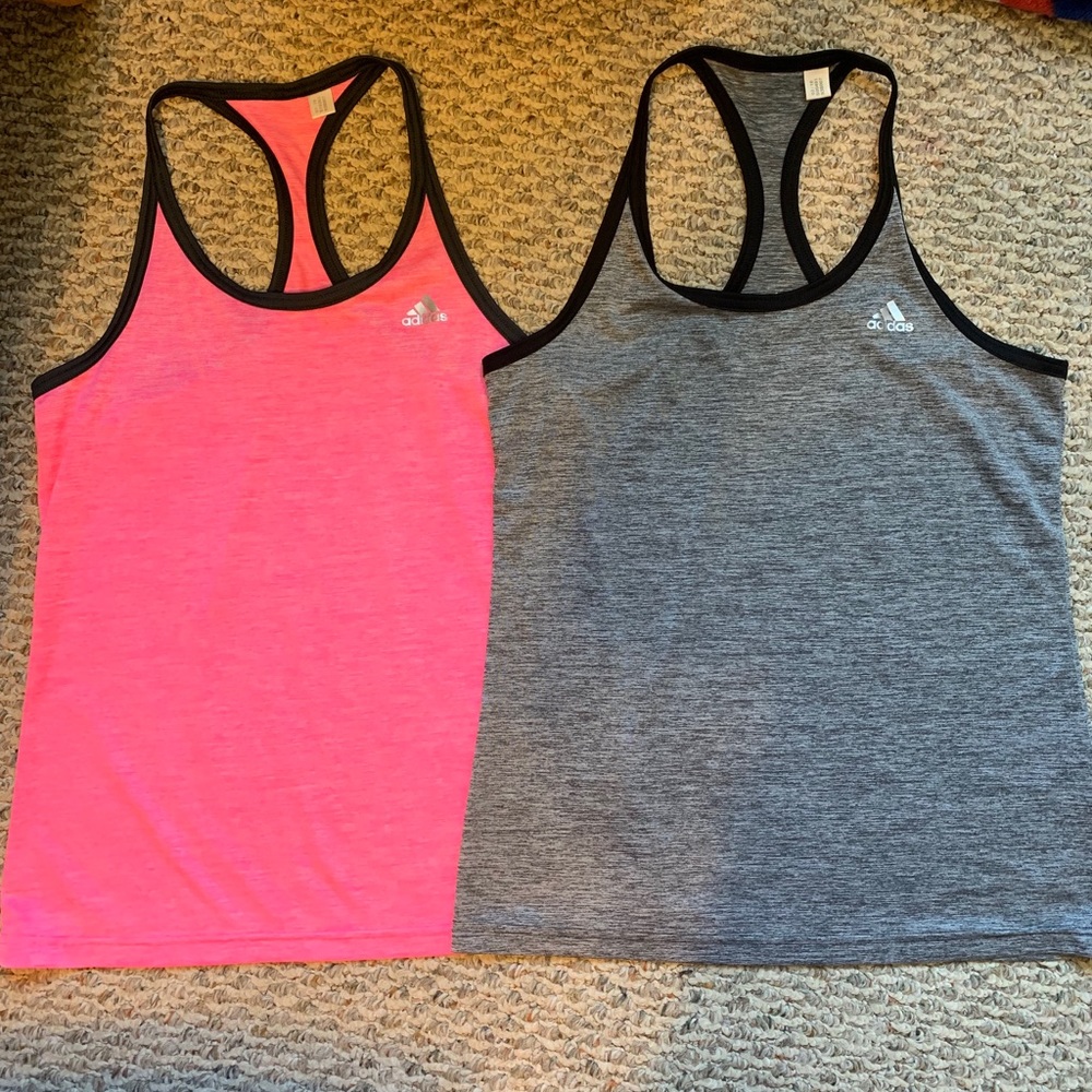 Two Adidas Active Tanks